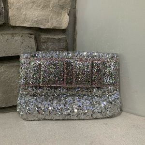 Sequin Bow Clutch